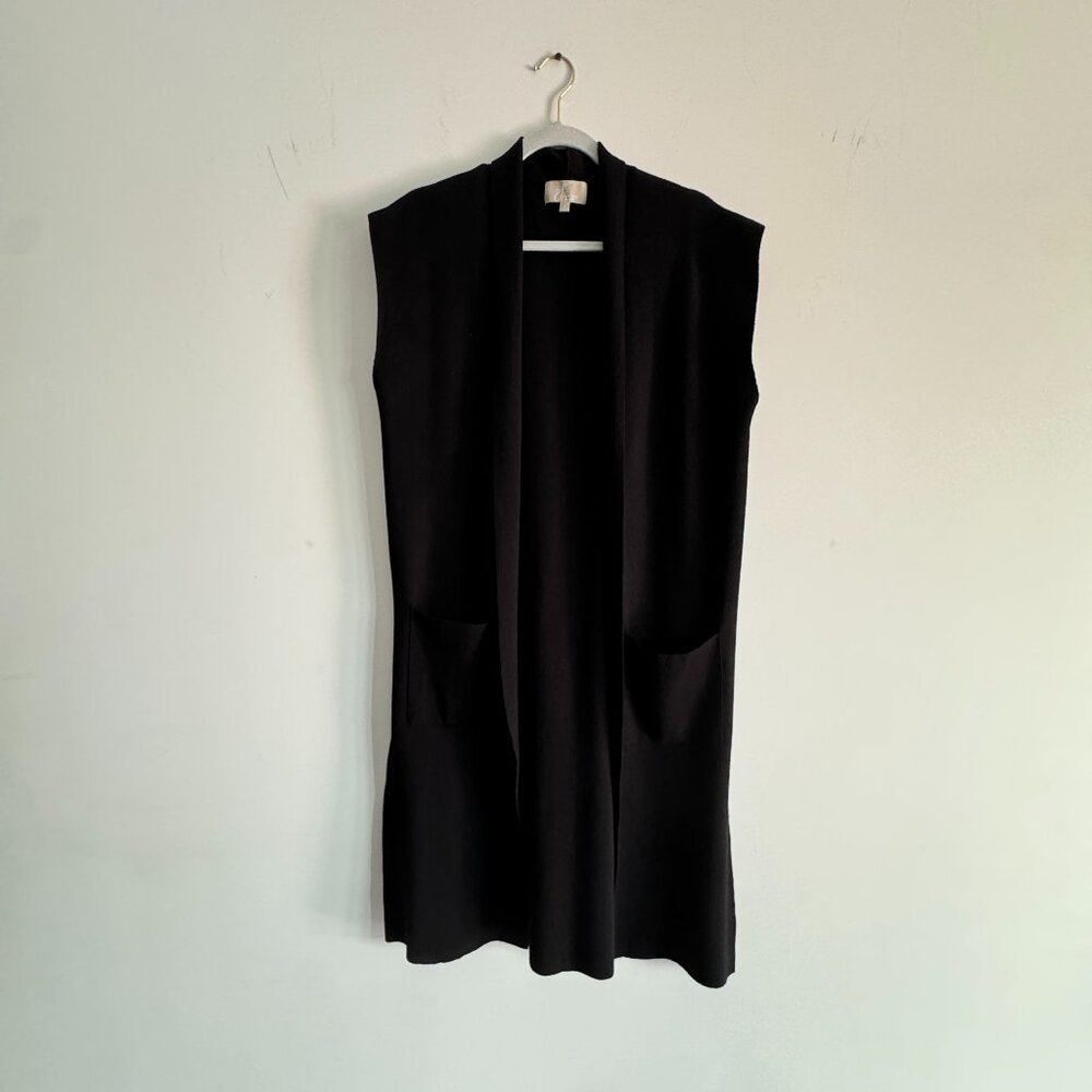 Joan Vass Long knit vest New, Size L - Picture 2 of 14